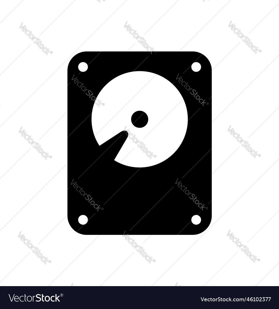 Hdd hard disk icon Royalty Free Vector Image - VectorStock