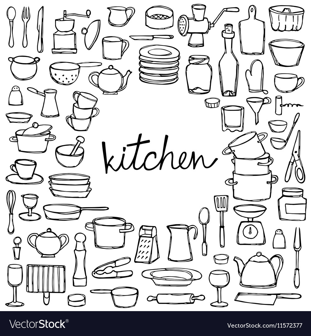 Kitchen signs set Royalty Free Vector Image - VectorStock