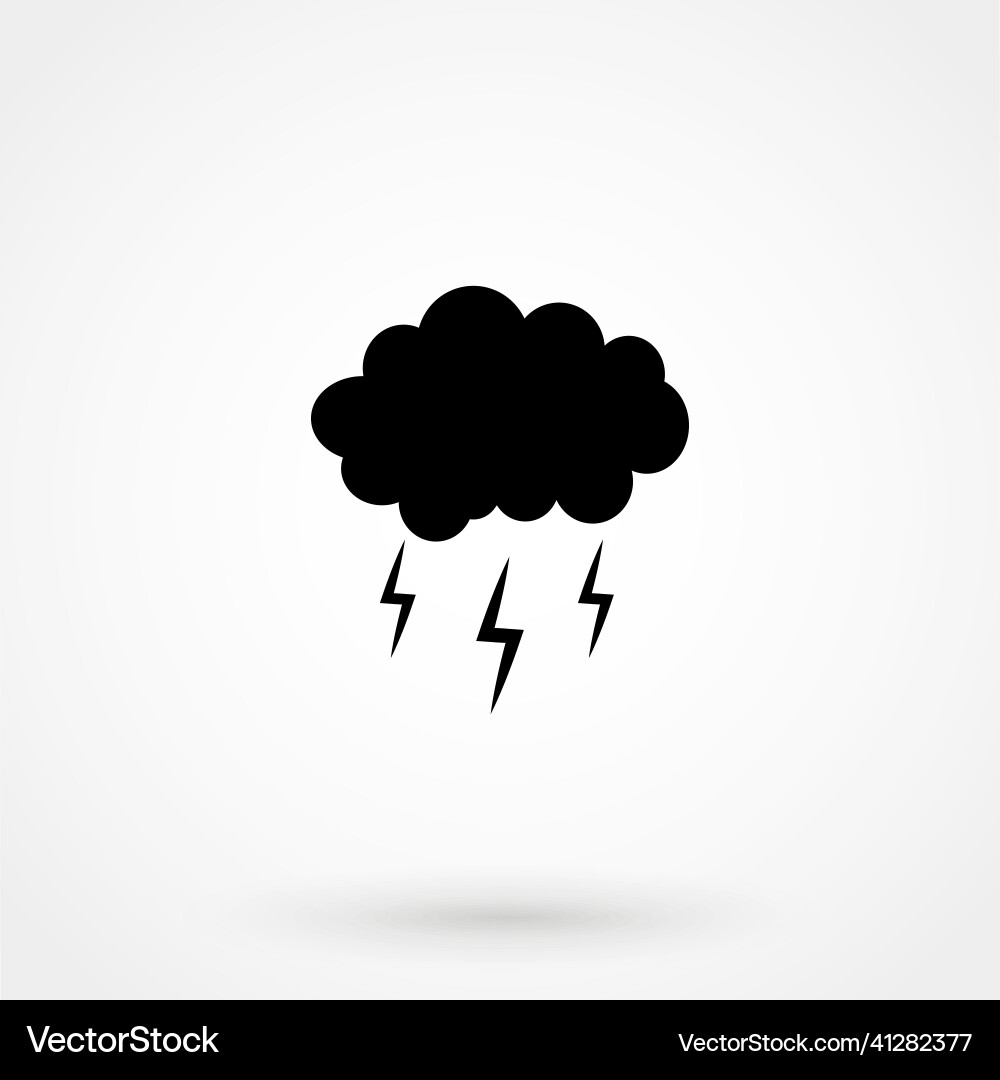 Lightning rain cloud icon Royalty Free Vector Image