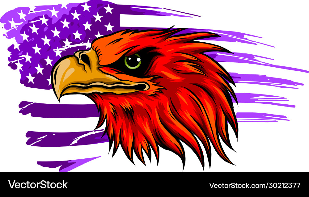 Mascot head an eagle Royalty Free Vector Image