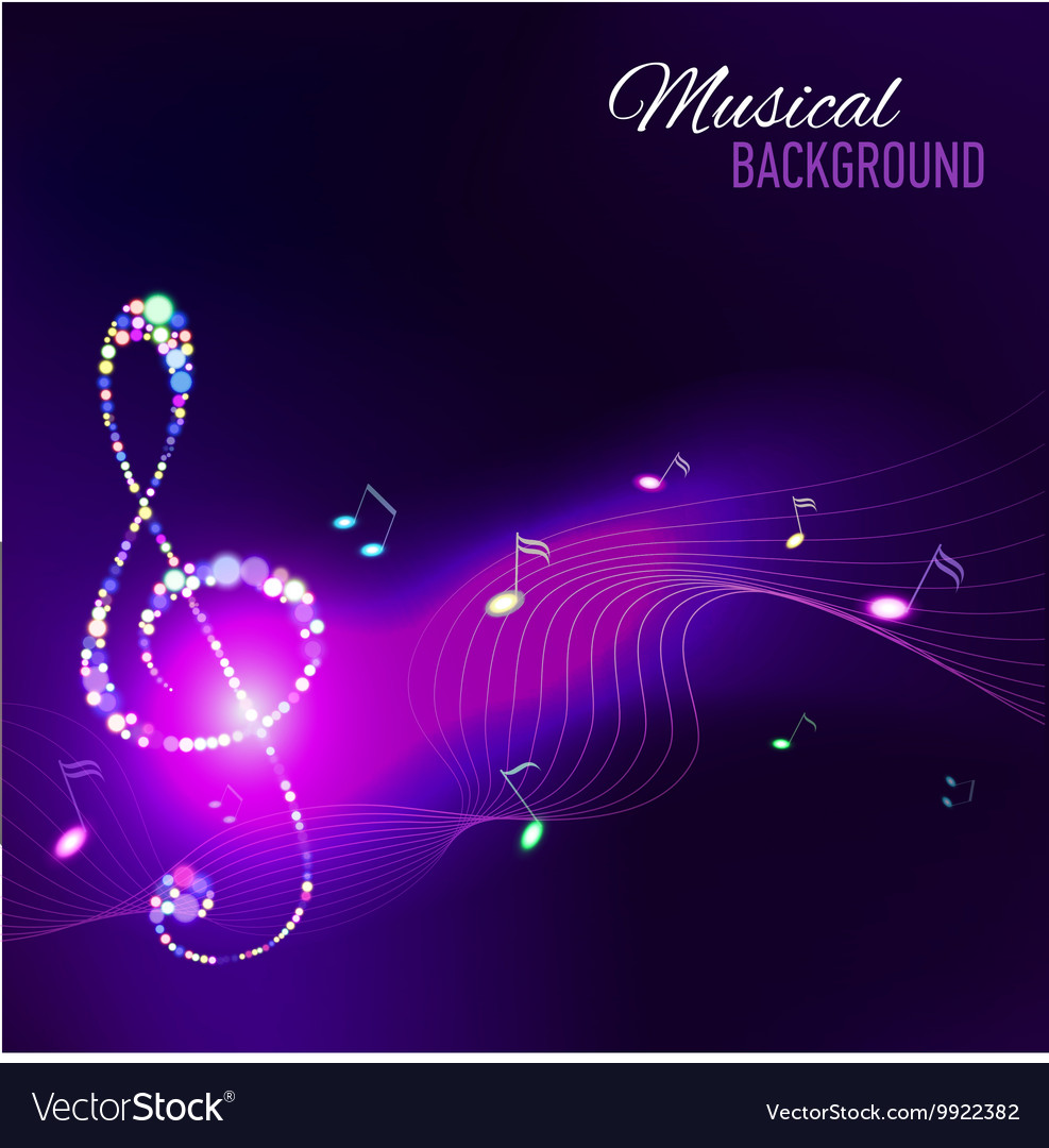 Abstract background with music notes Royalty Free Vector