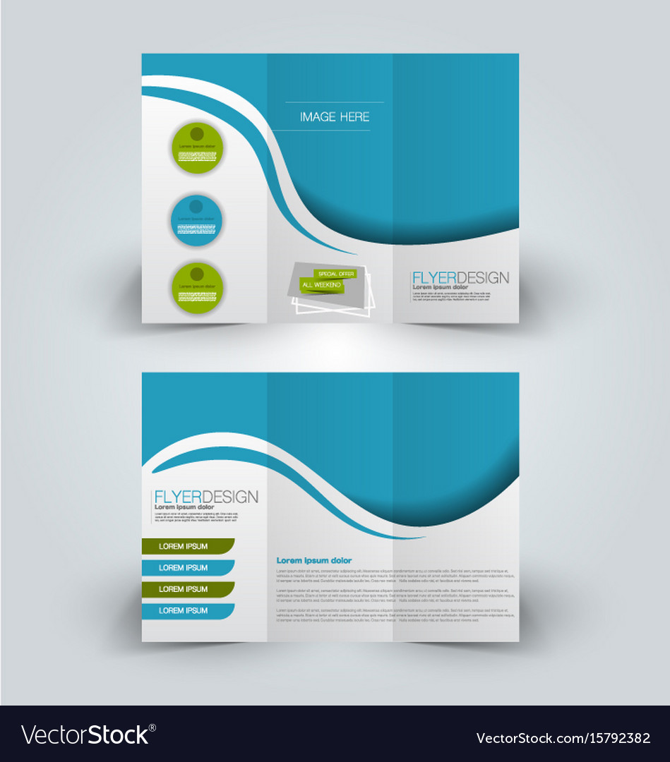 Brochure design template Royalty Free Vector Image