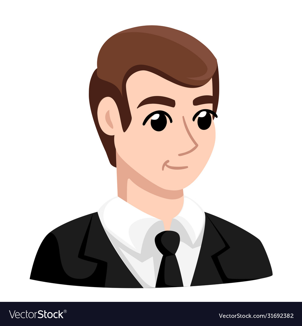 Businessman cartoon character in different poses Vector Image