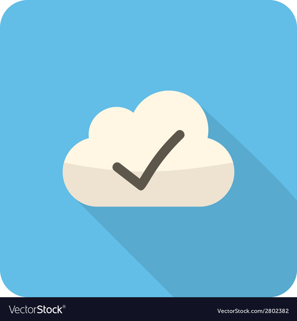 Cloud Check Icon Royalty Free Vector Image Vectorstock