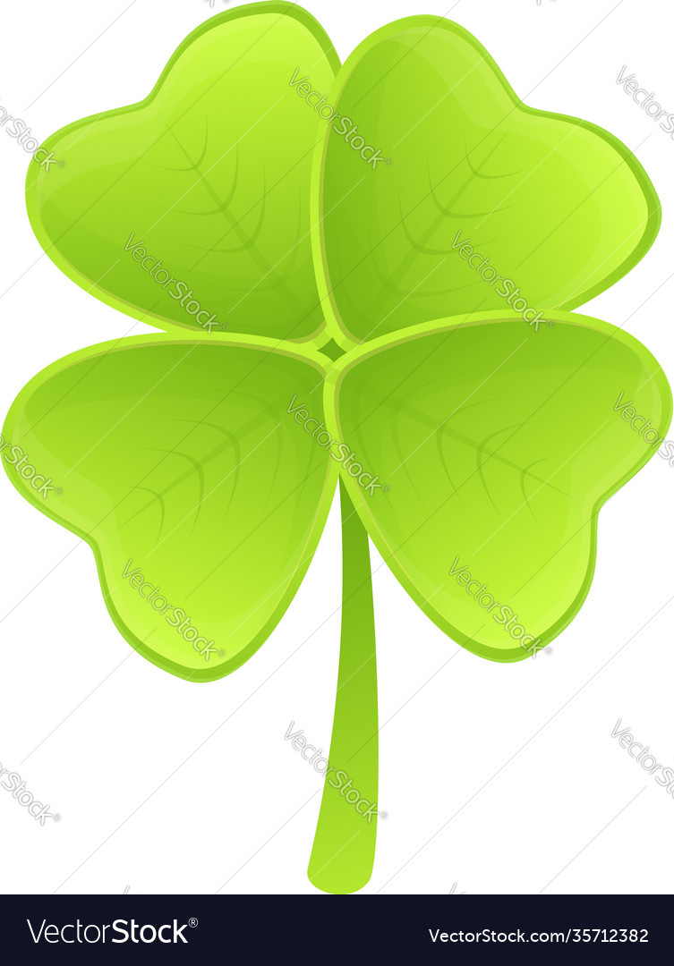 Clover nature icon cartoon style Royalty Free Vector Image