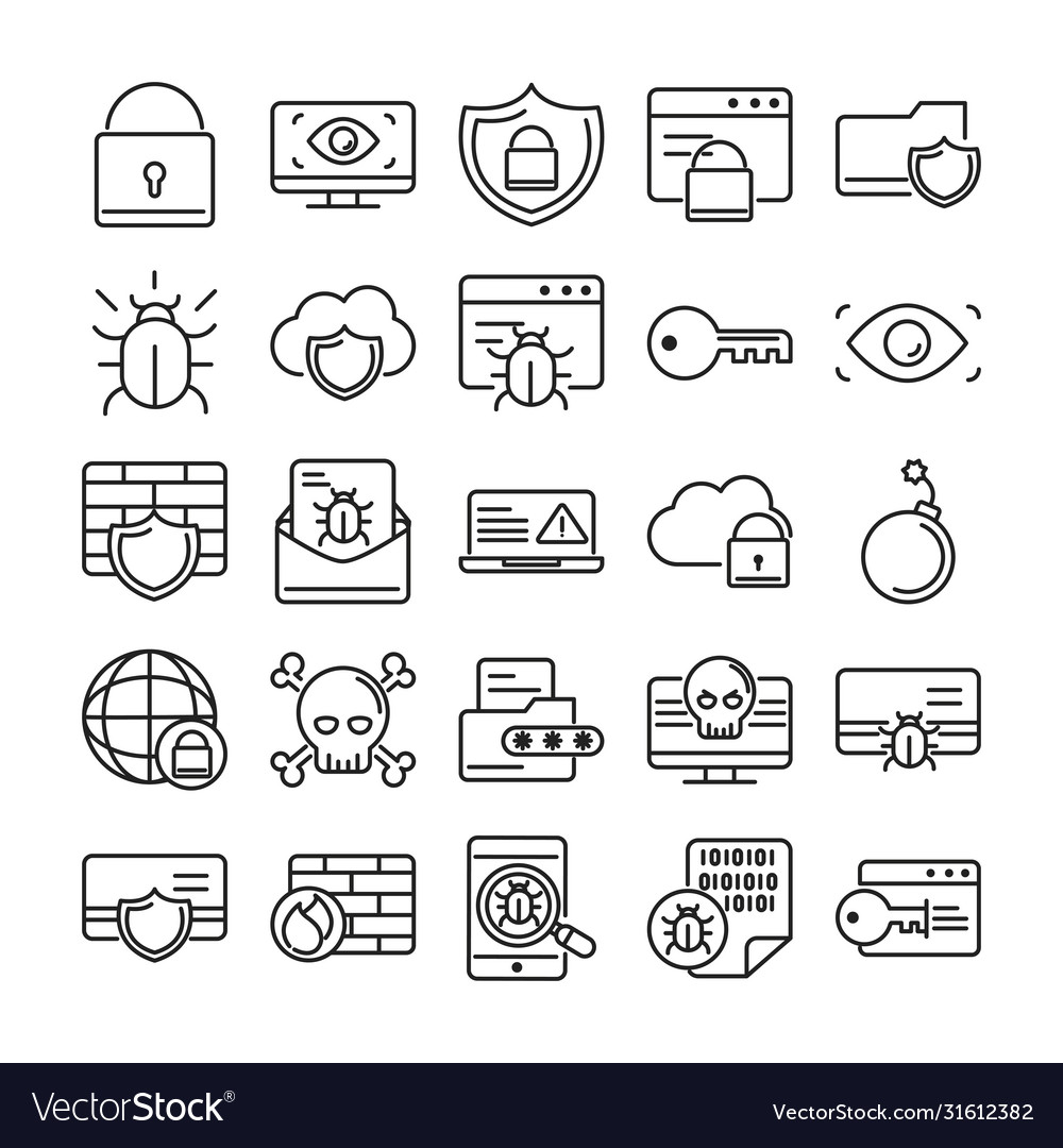 Cyber security and information or network Vector Image