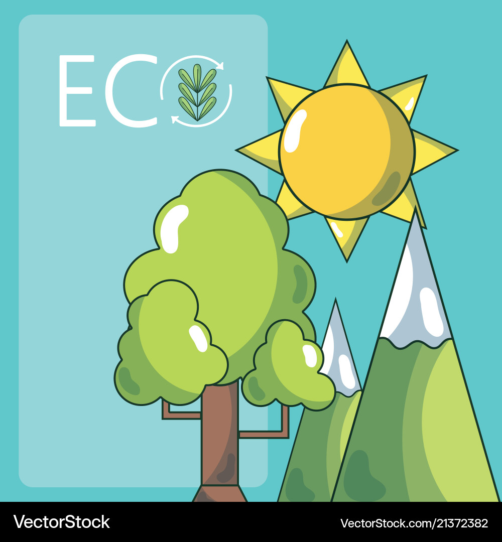 Eco environment concept Royalty Free Vector Image
