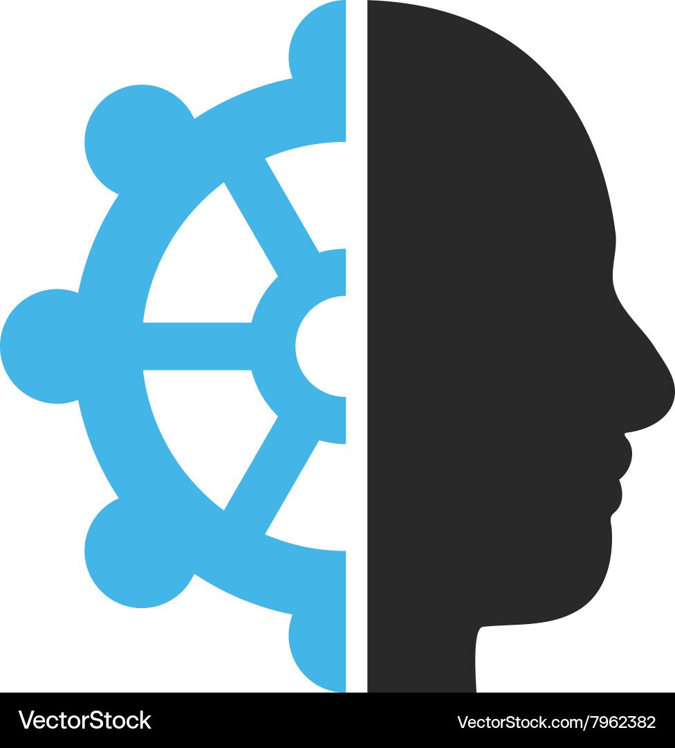 Intellect flat pictograph Royalty Free Vector Image