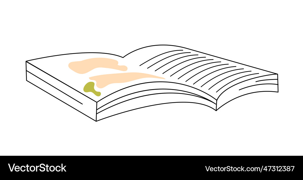 Book or notebook line concept Royalty Free Vector Image