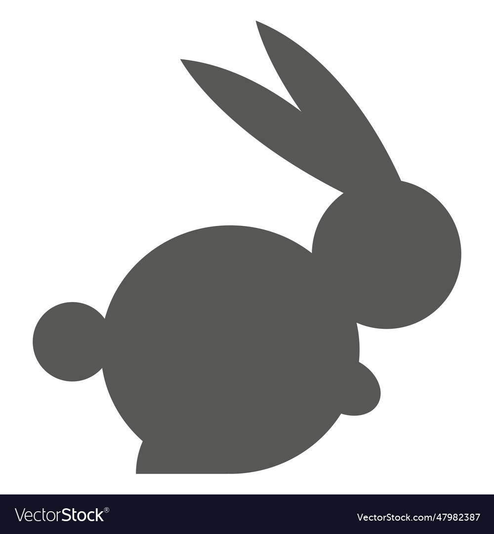 Circle made rabbit sign Royalty Free Vector Image