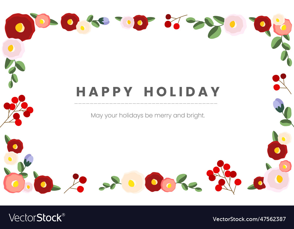 Holiday greeting card invitation template Vector Image