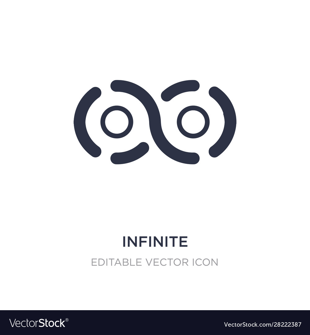 Infinite icon on white background simple element Vector Image