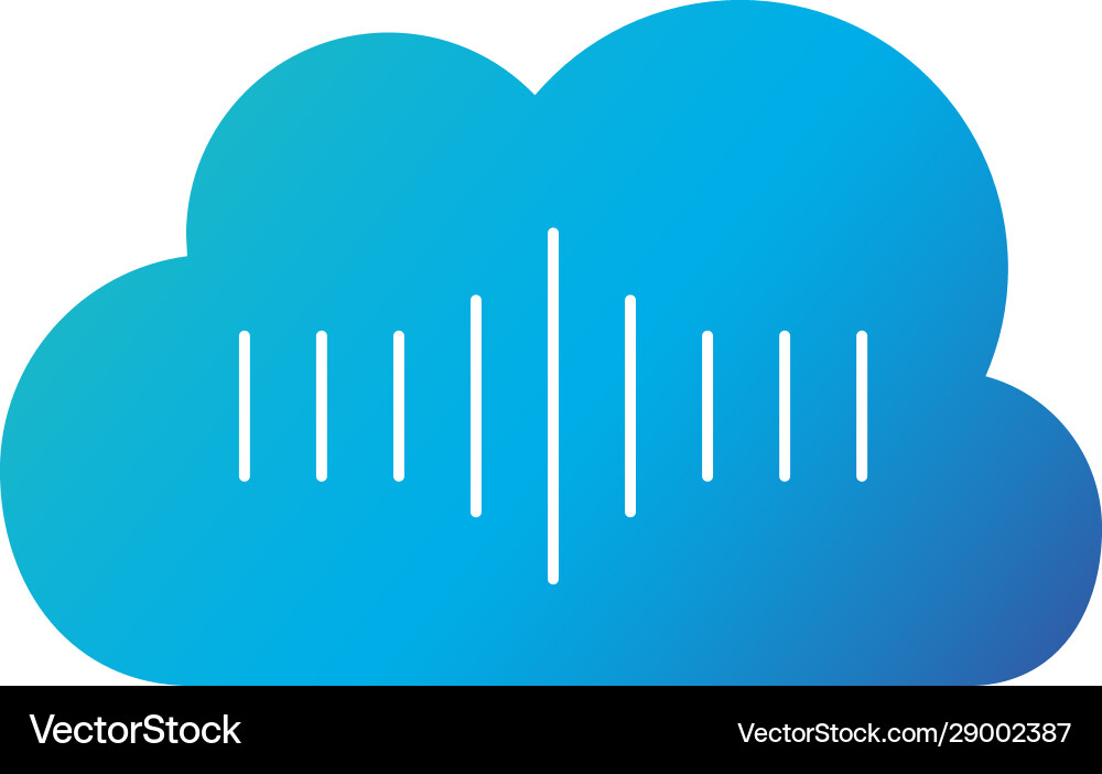 On line media streaming song audio wave Royalty Free Vector