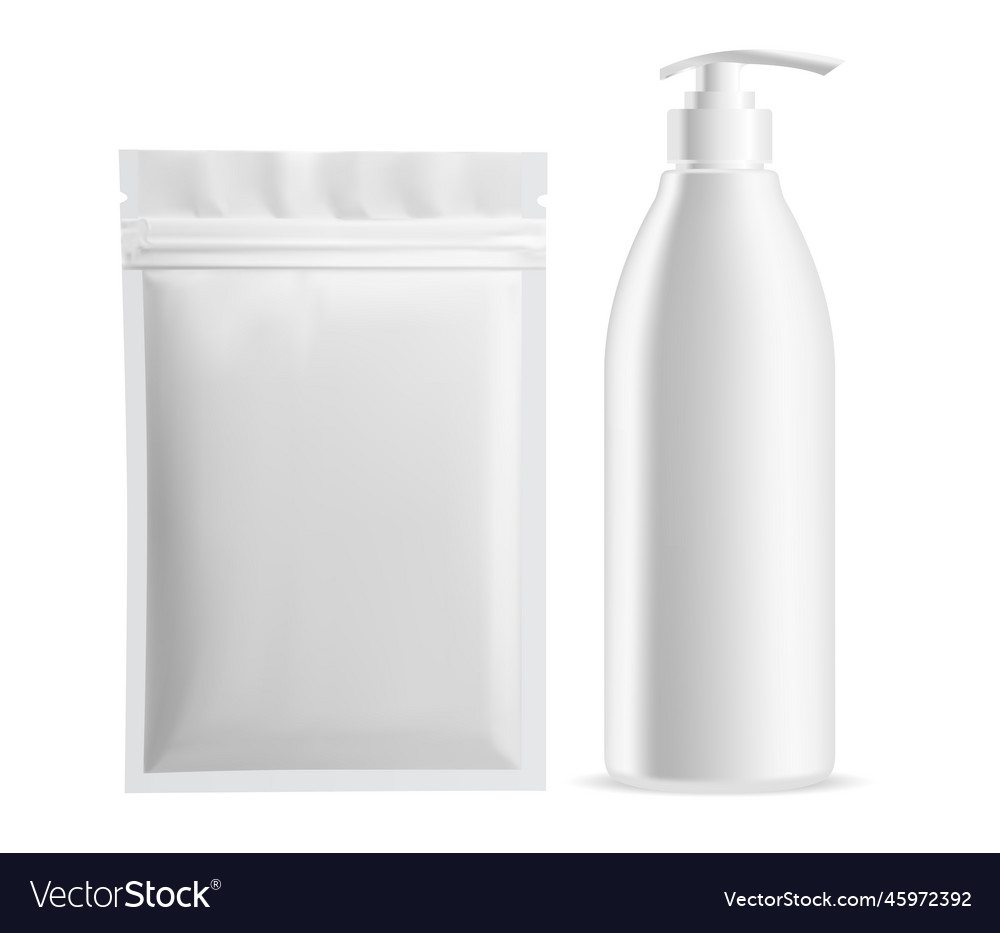 Face mask package mockup facial sheet sachet Vector Image