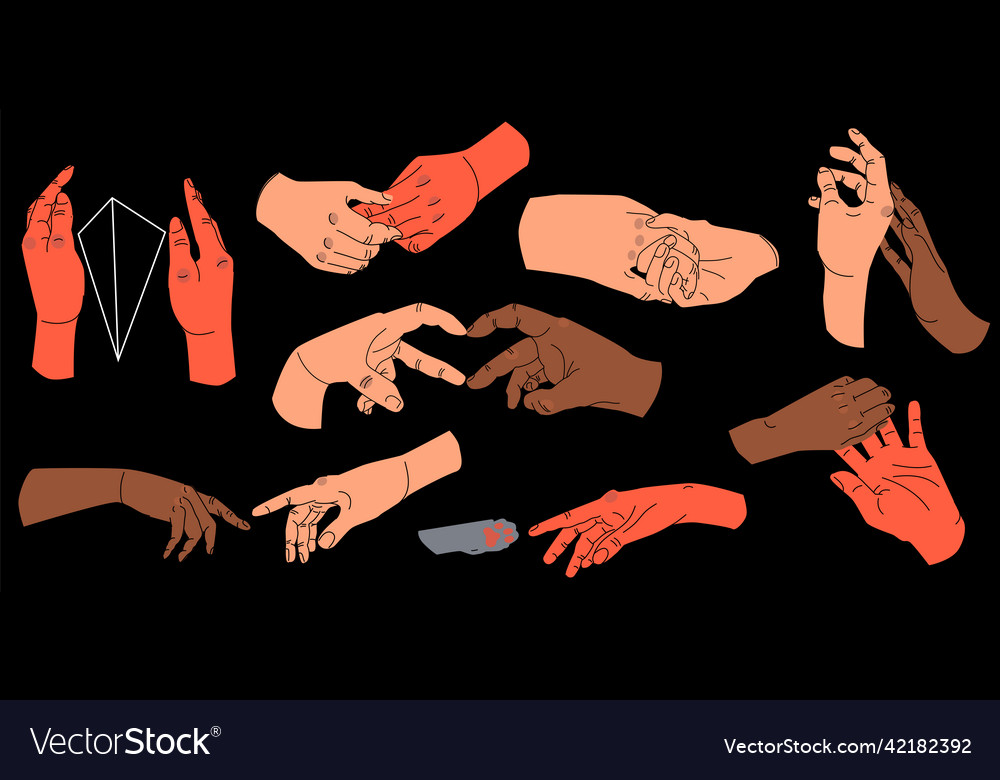 On different types of interlocking Royalty Free Vector Image