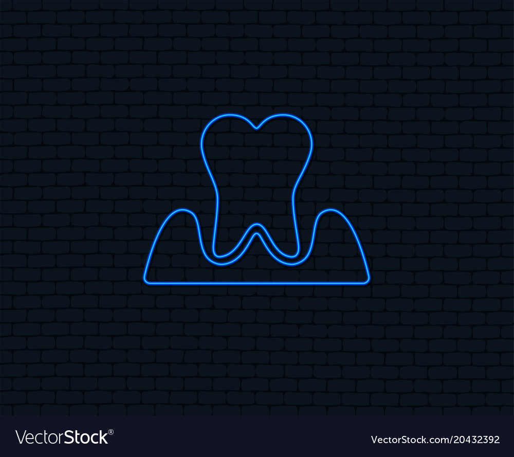 Parodontosis tooth sign icon dental care symbol Vector Image