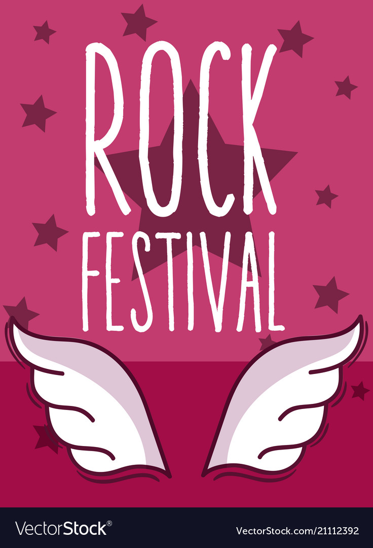 Rock festival cartoon