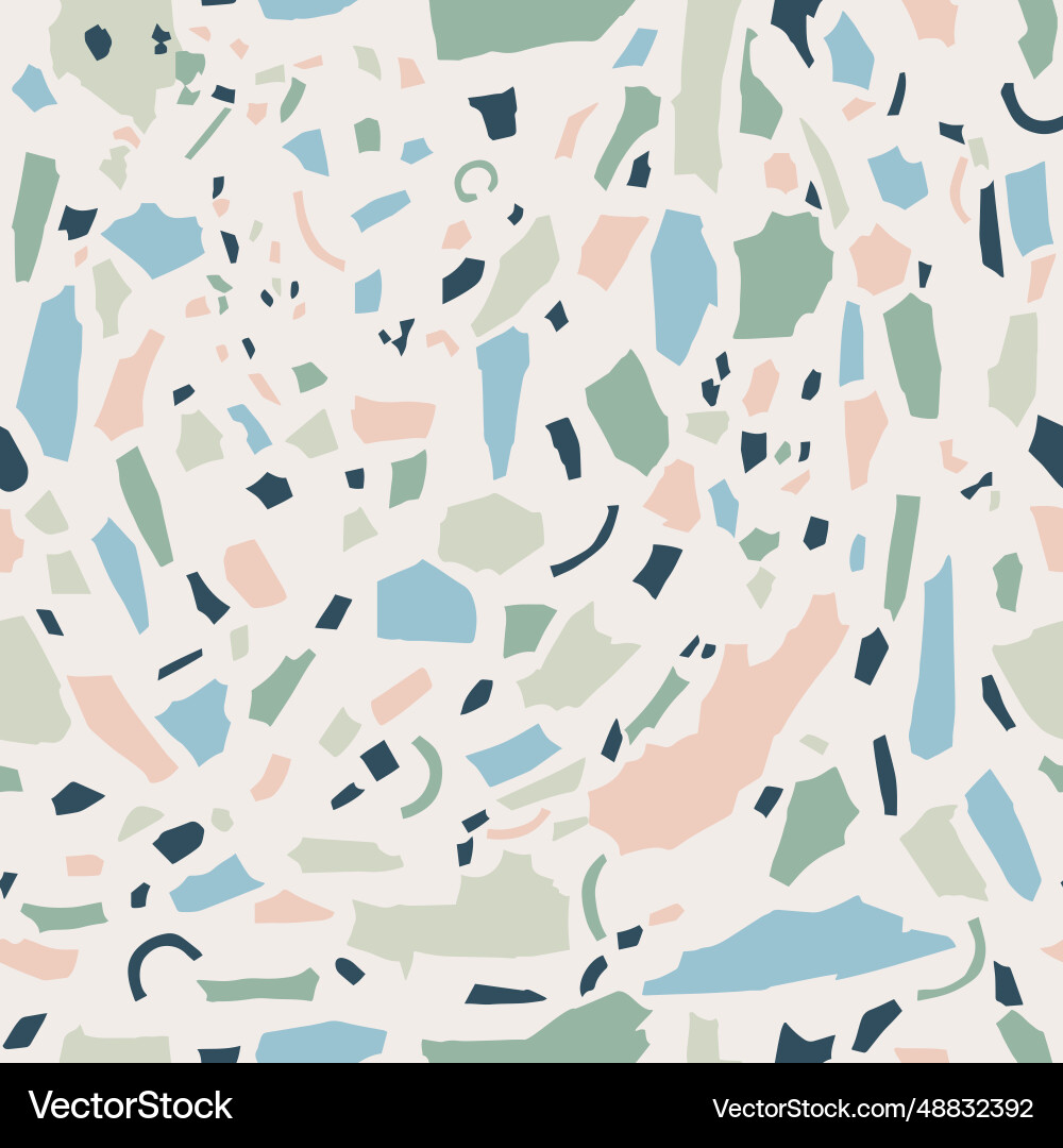 Terrazzo seamless pattern Royalty Free Vector Image