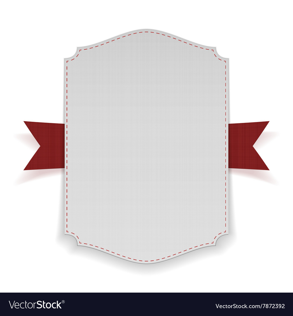 White banner on red ribbon Royalty Free Vector Image