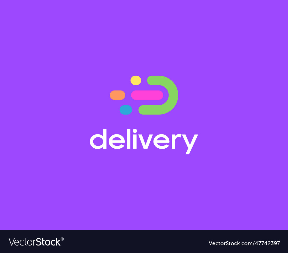 Abstract delivery logo design shipping cargo sign Vector Image