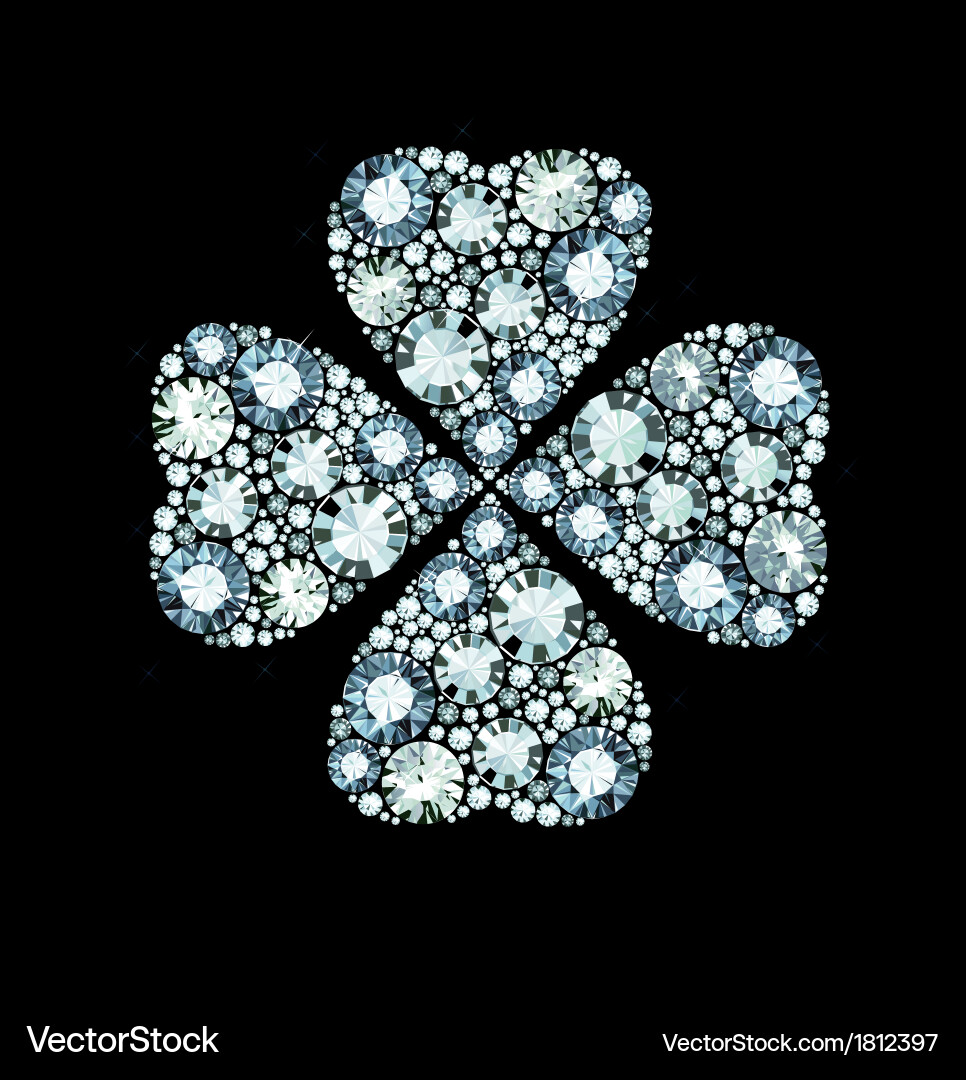 Diamond clover Royalty Free Vector Image - VectorStock