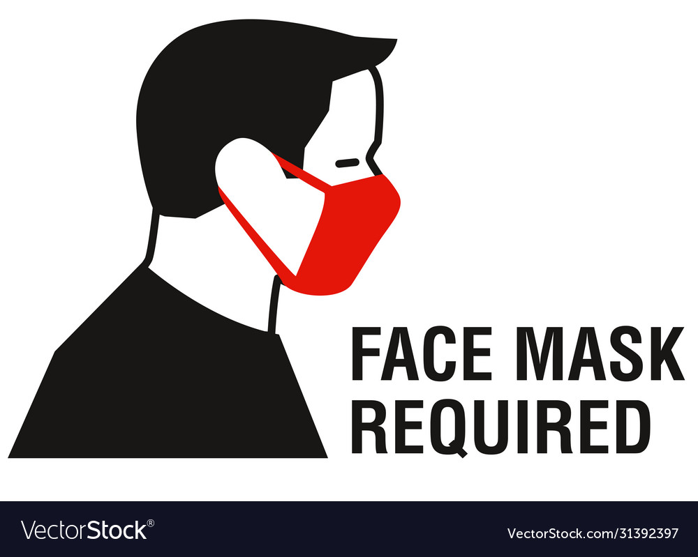 Face mask required sign protective measures Vector Image