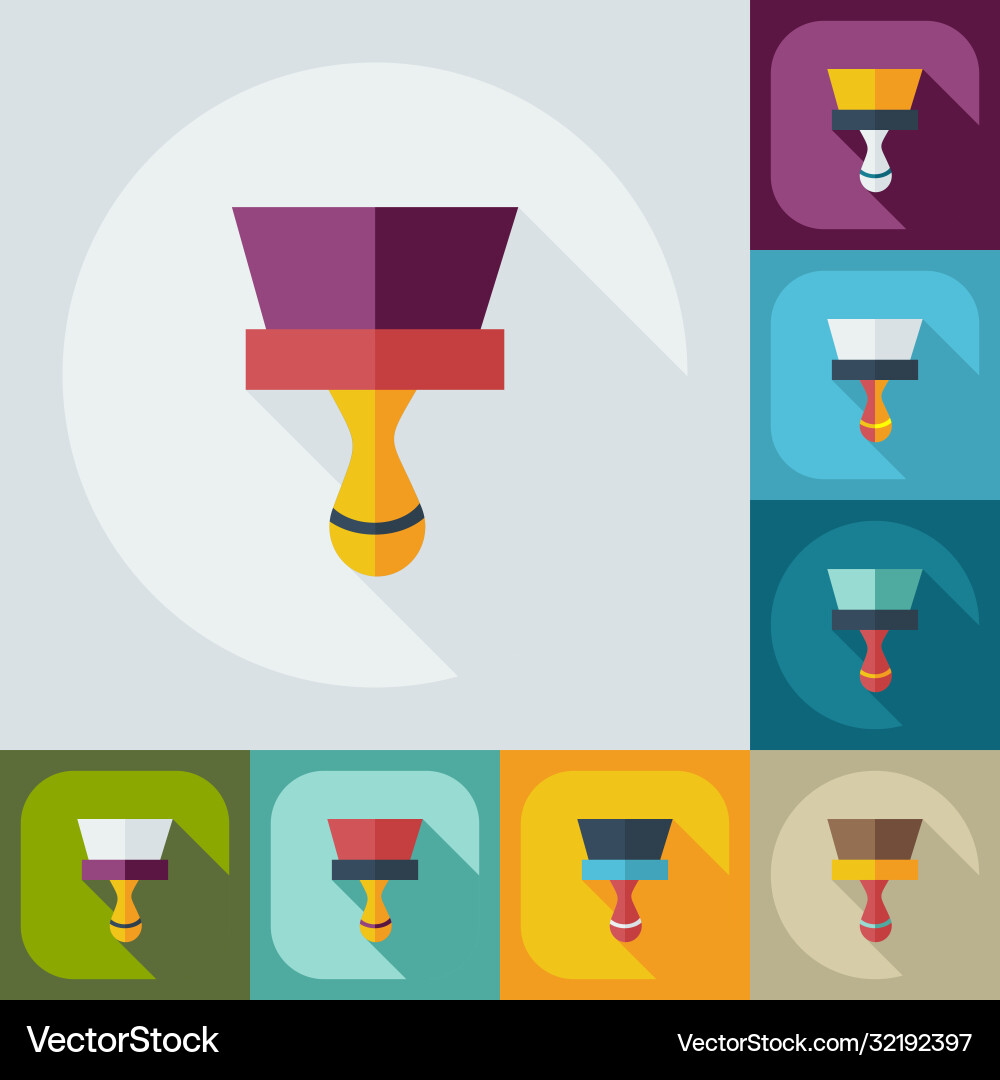 Flat concept set modern design with shadow Vector Image