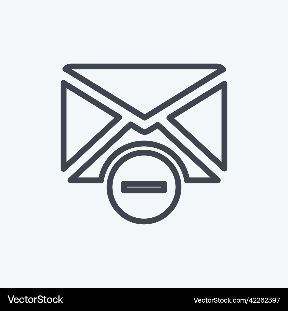Icon delete envelop suitable for user interface Vector Image