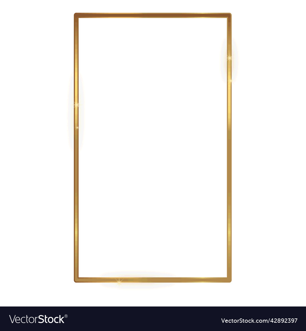 Thin rectangle golden frame high quality