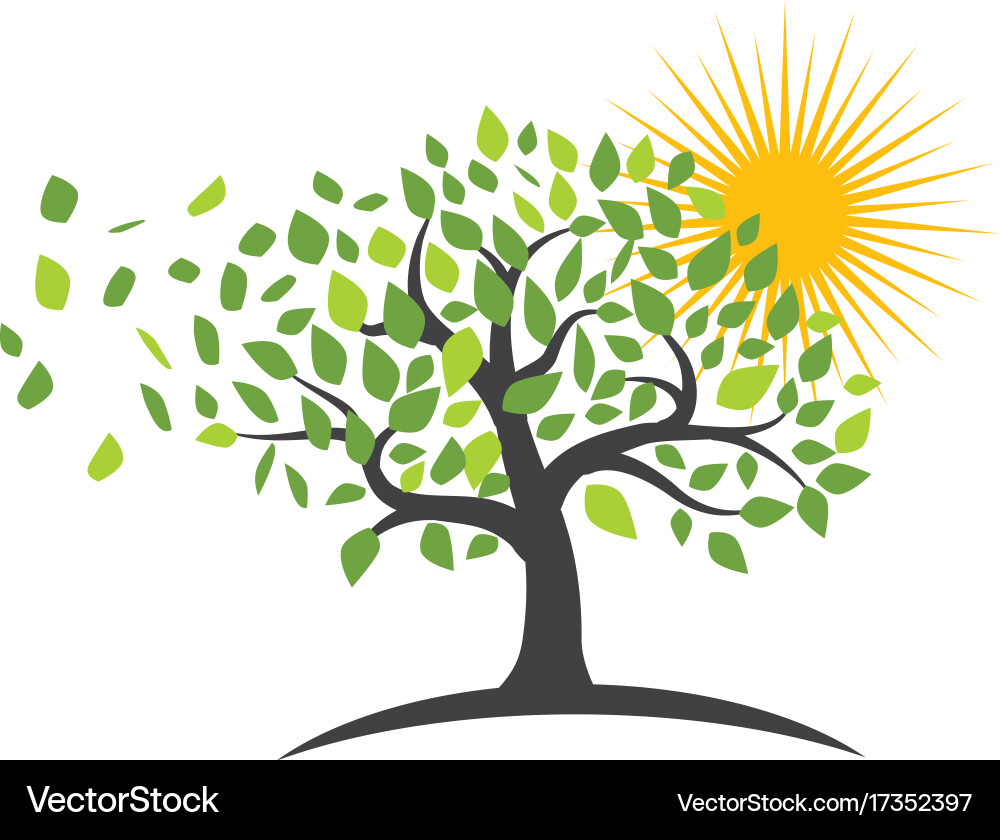 Tree leaf logos nature element icon Royalty Free Vector