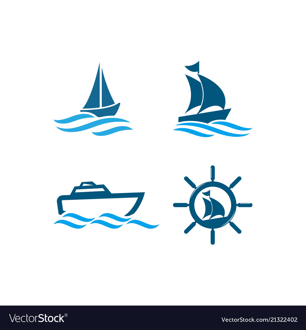 Boat graphic design template Royalty Free Vector Image