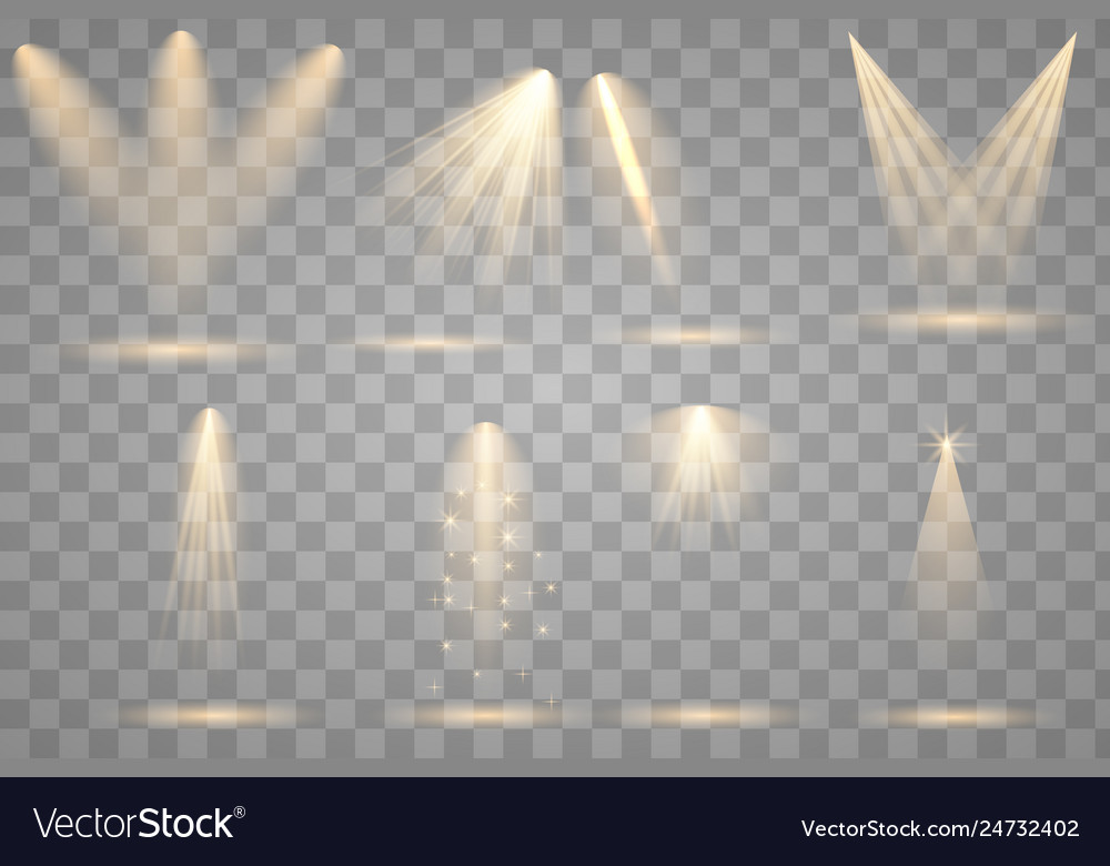 Bright Lighting With Spotlights Royalty Free Vector Image