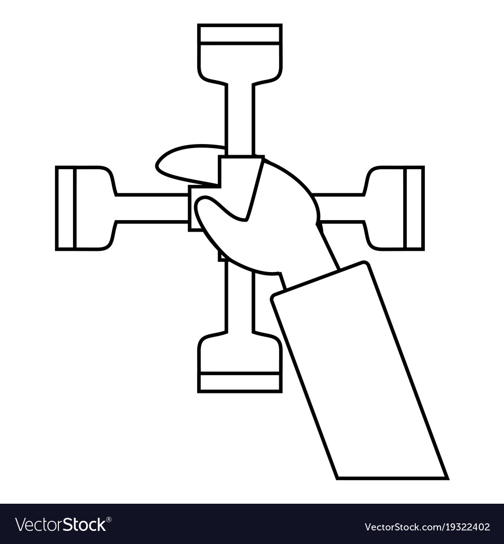 Cross piece tool icon Royalty Free Vector Image