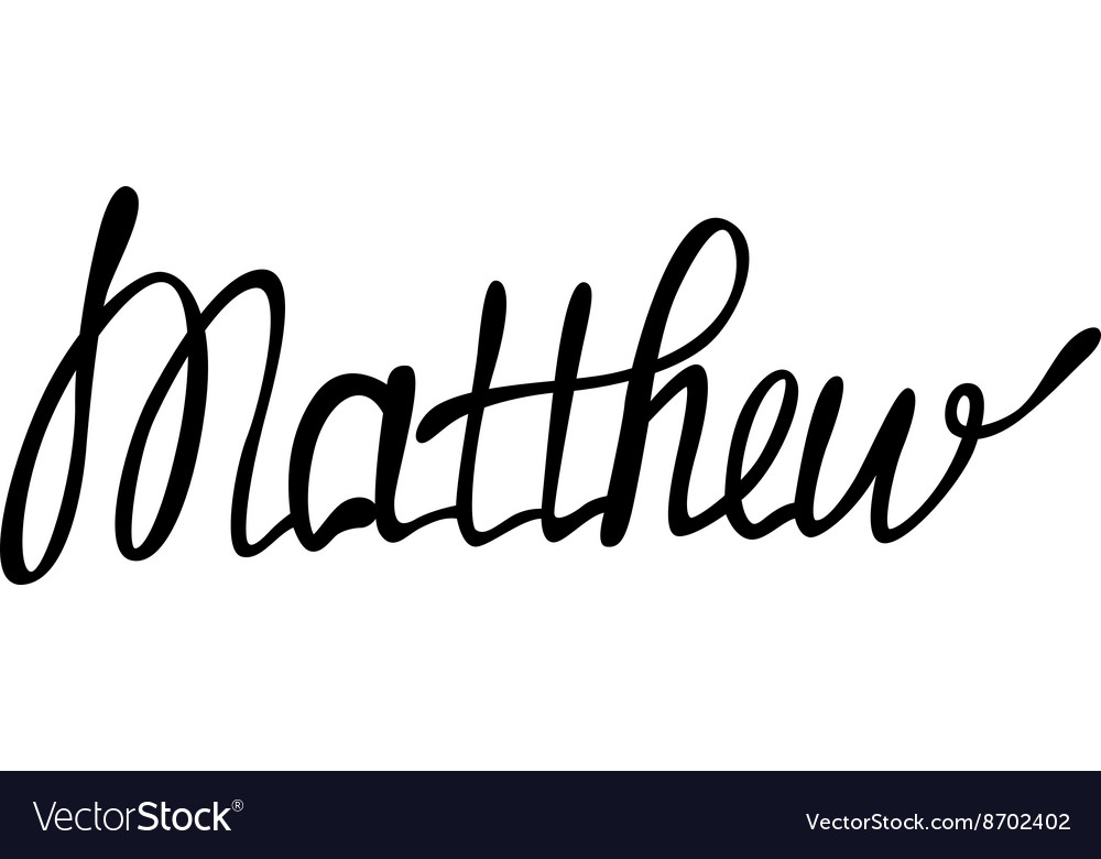 matthew-name-lettering-royalty-free-vector-image