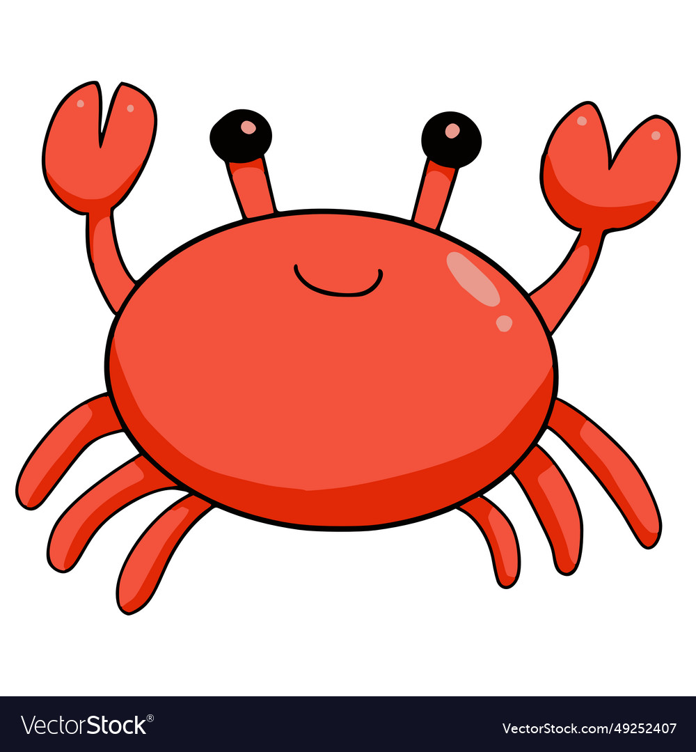 Cute crab Royalty Free Vector Image - VectorStock