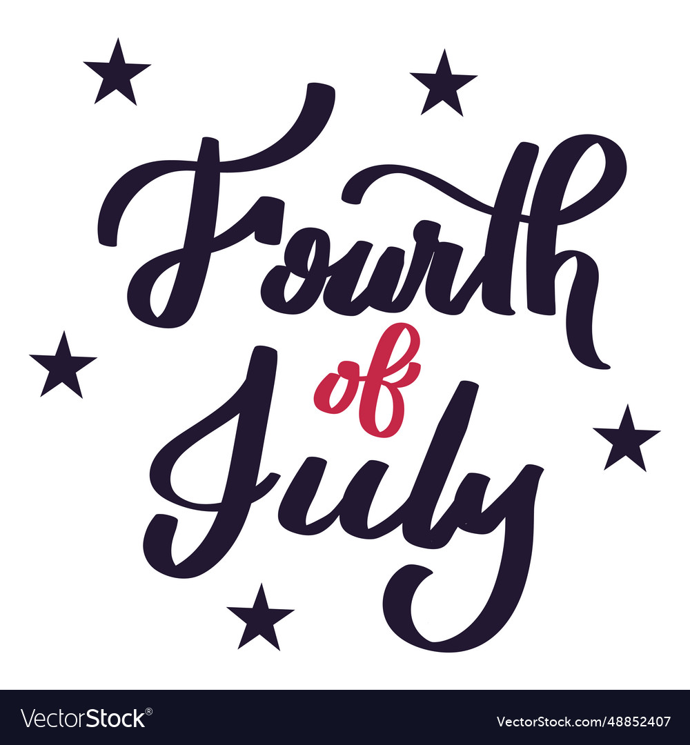 Fourth of july star sticker Royalty Free Vector Image