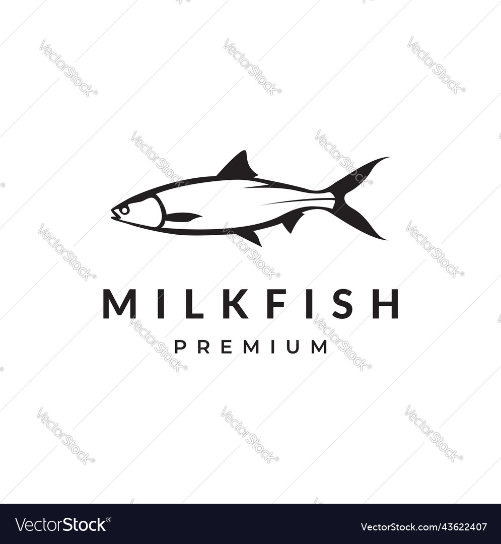 Isolated milkfish logo design Royalty Free Vector Image