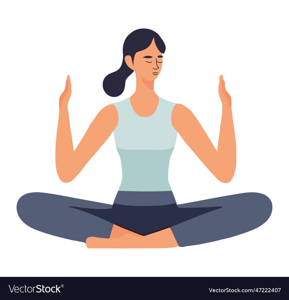 Serene women practicing yoga for relaxation Vector Image