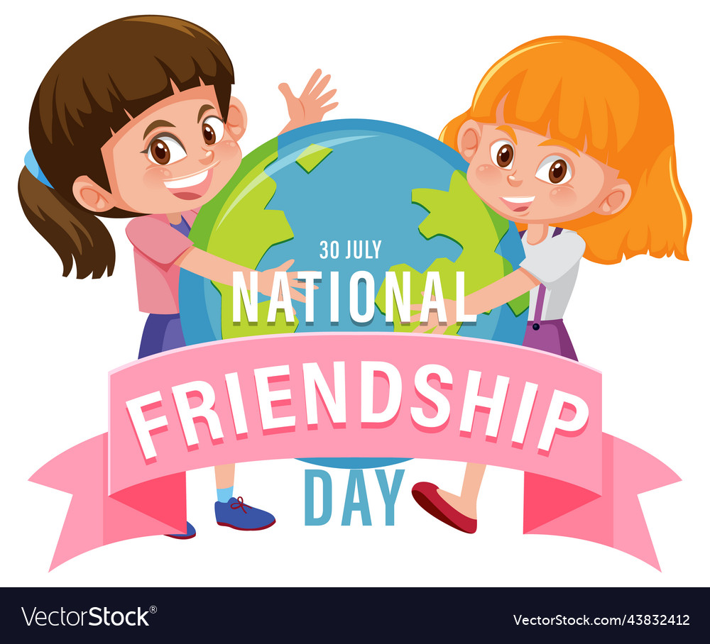 International friendship day banner design Vector Image International friendship day banner design Vector Image