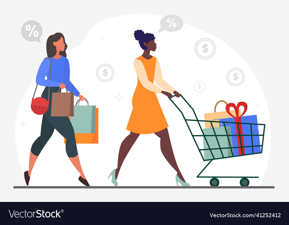 Seasonal Sale Or Marketplace Discount Concept Vector Image