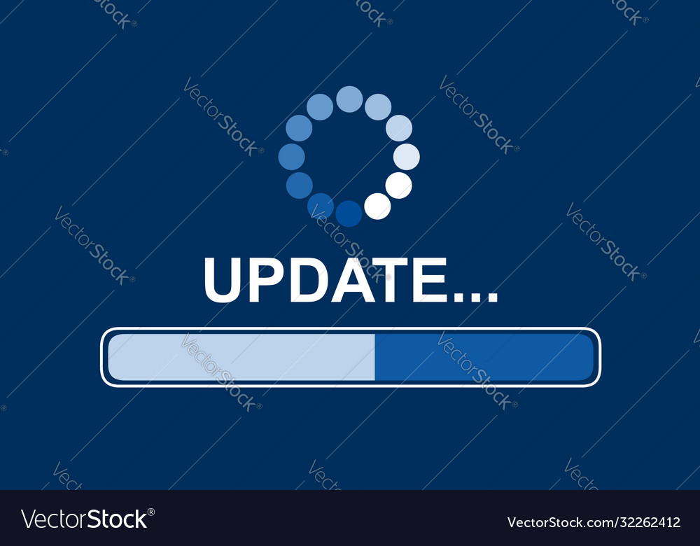 Update status sign Royalty Free Vector Image VectorStock