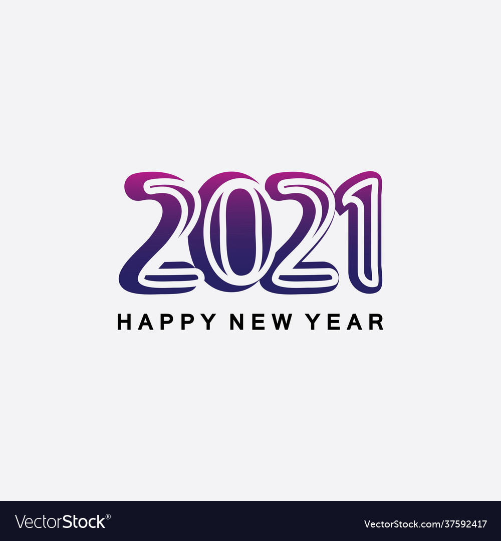 2021 new year icon design templatedesign Vector Image