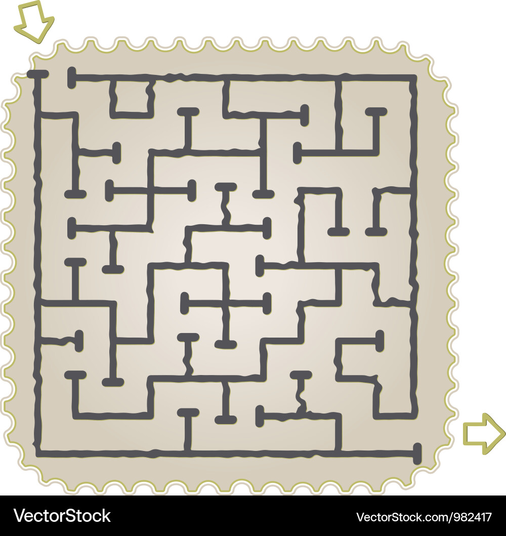 Abstract maze Royalty Free Vector Image - VectorStock
