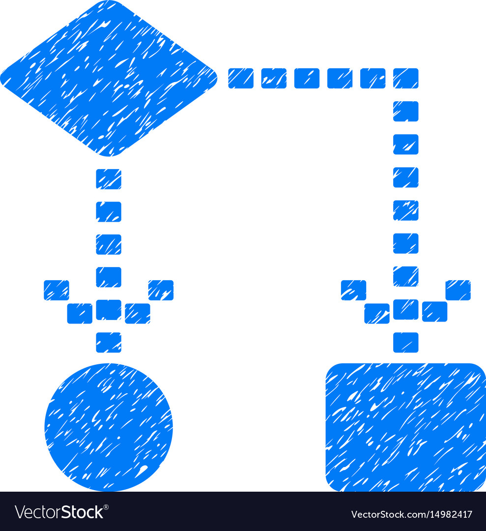 Algorithm scheme grunge icon Royalty Free Vector Image