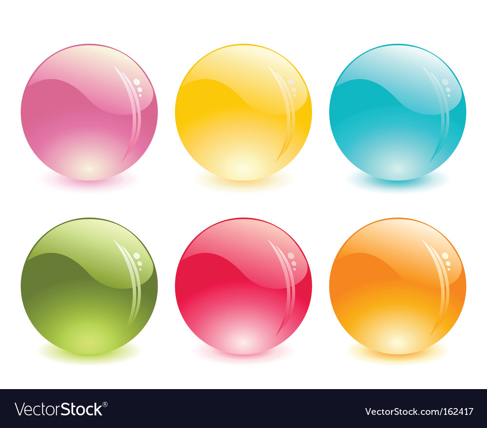 Glass balls Royalty Free Vector Image - VectorStock