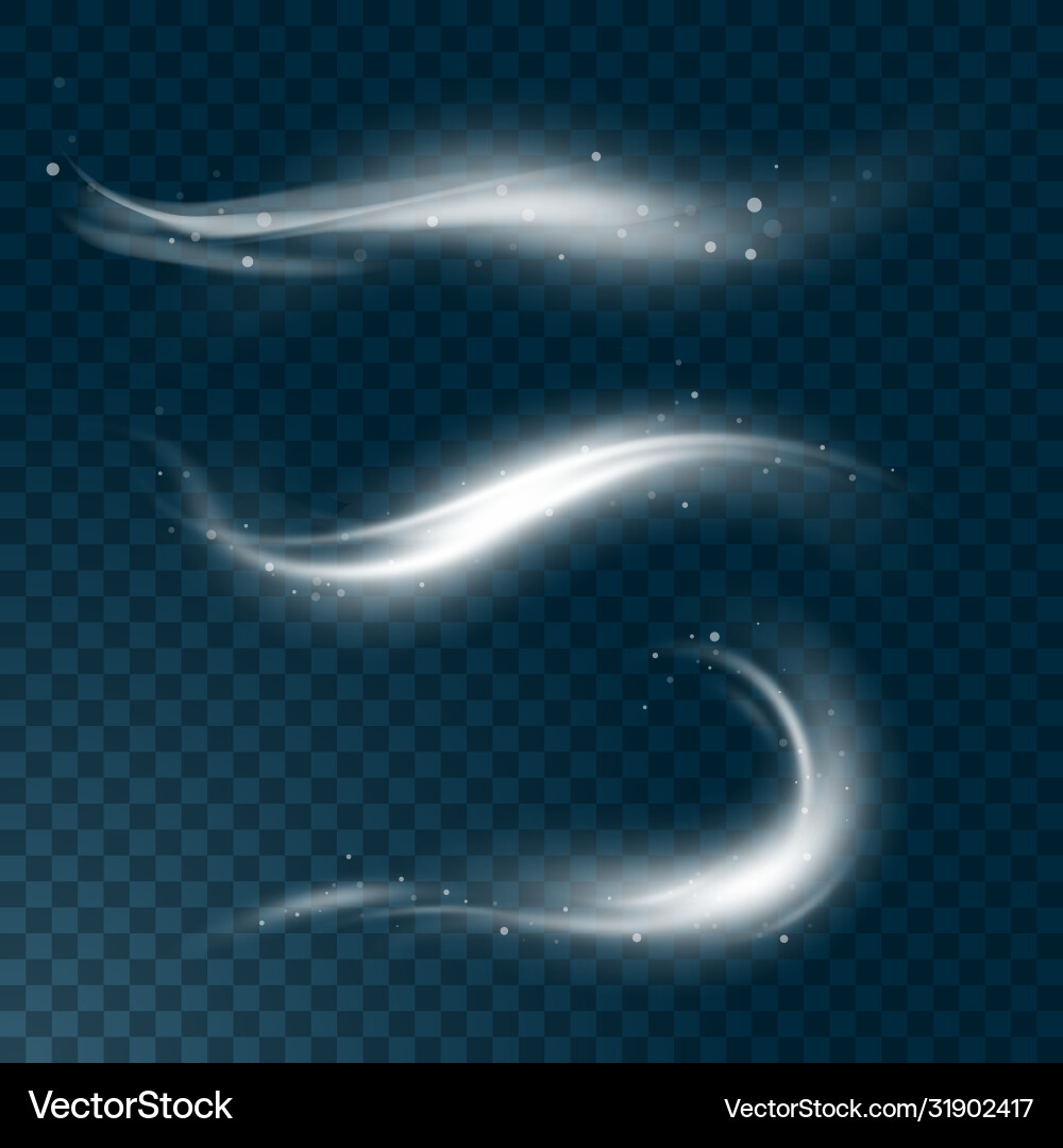 Realistic set high detailed wind or dust Vector Image