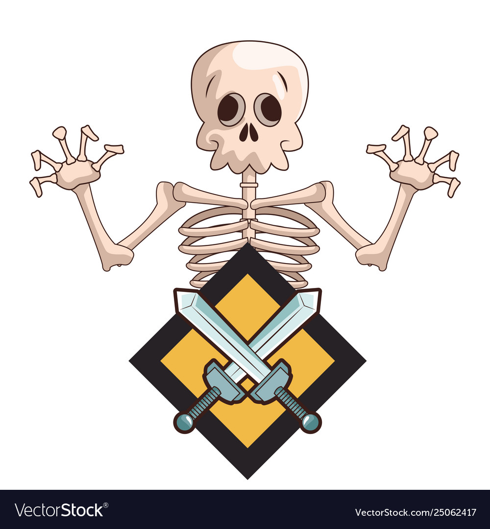 Skull videogame cartoon Royalty Free Vector Image Skull videogame cartoon Royalty Free Vector Image