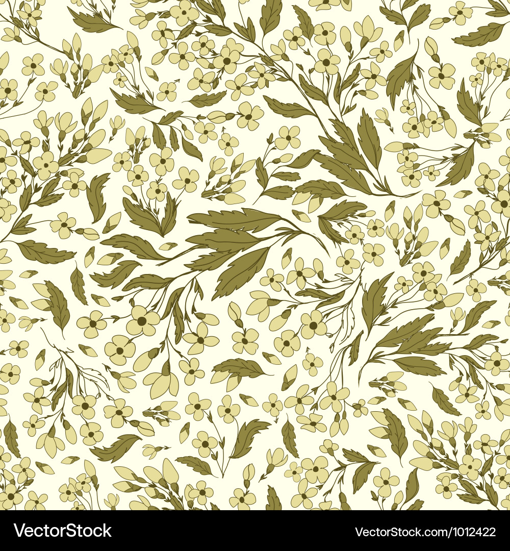 Seamless pattern with handdrawn flowers Royalty Free Vector