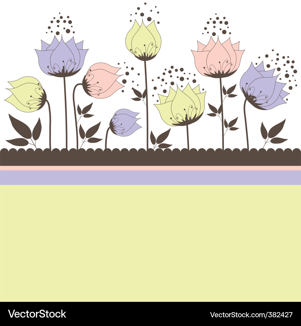 Background with flowers Royalty Free Vector Image