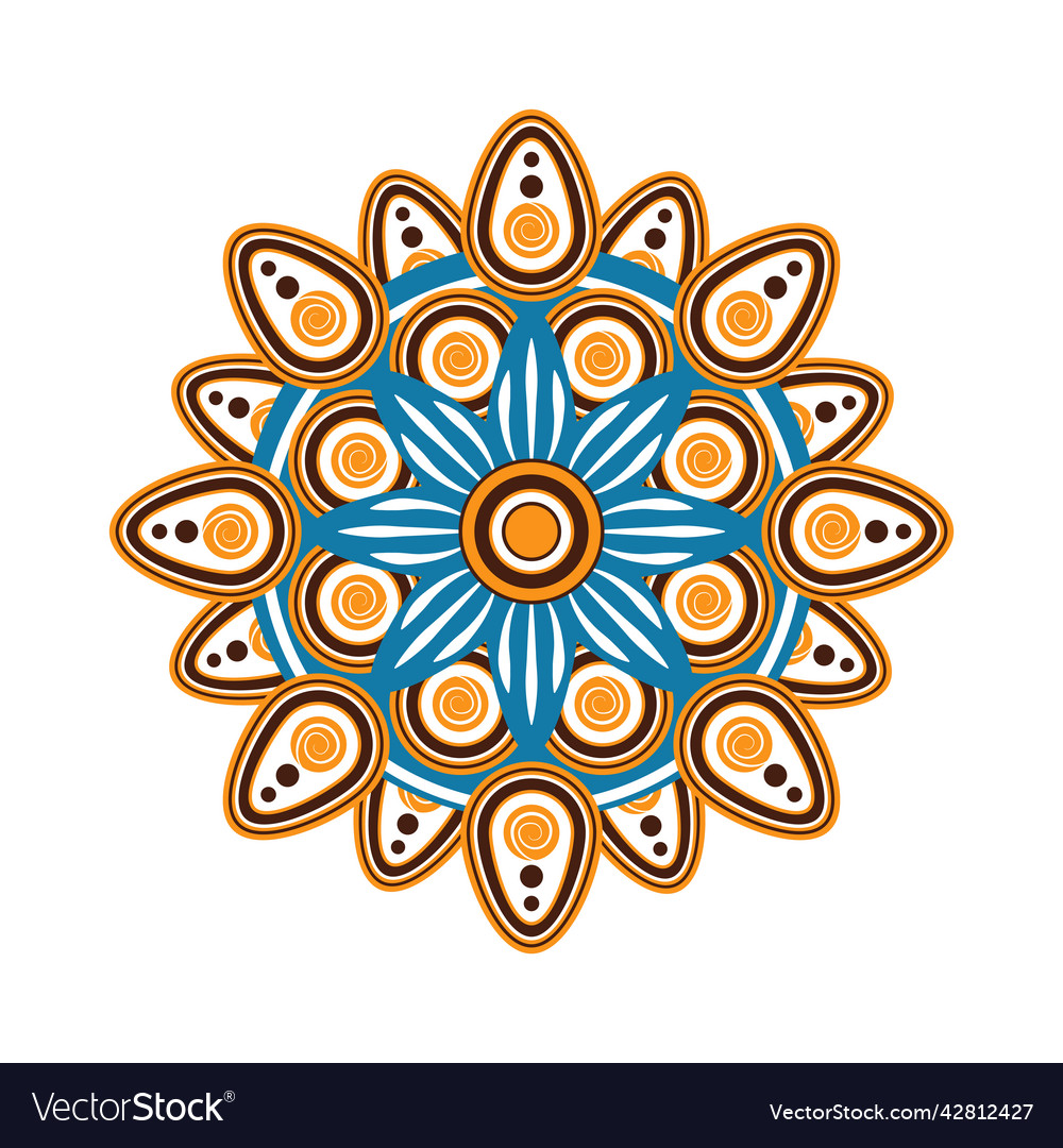 Floral mandala icon Royalty Free Vector Image - VectorStock